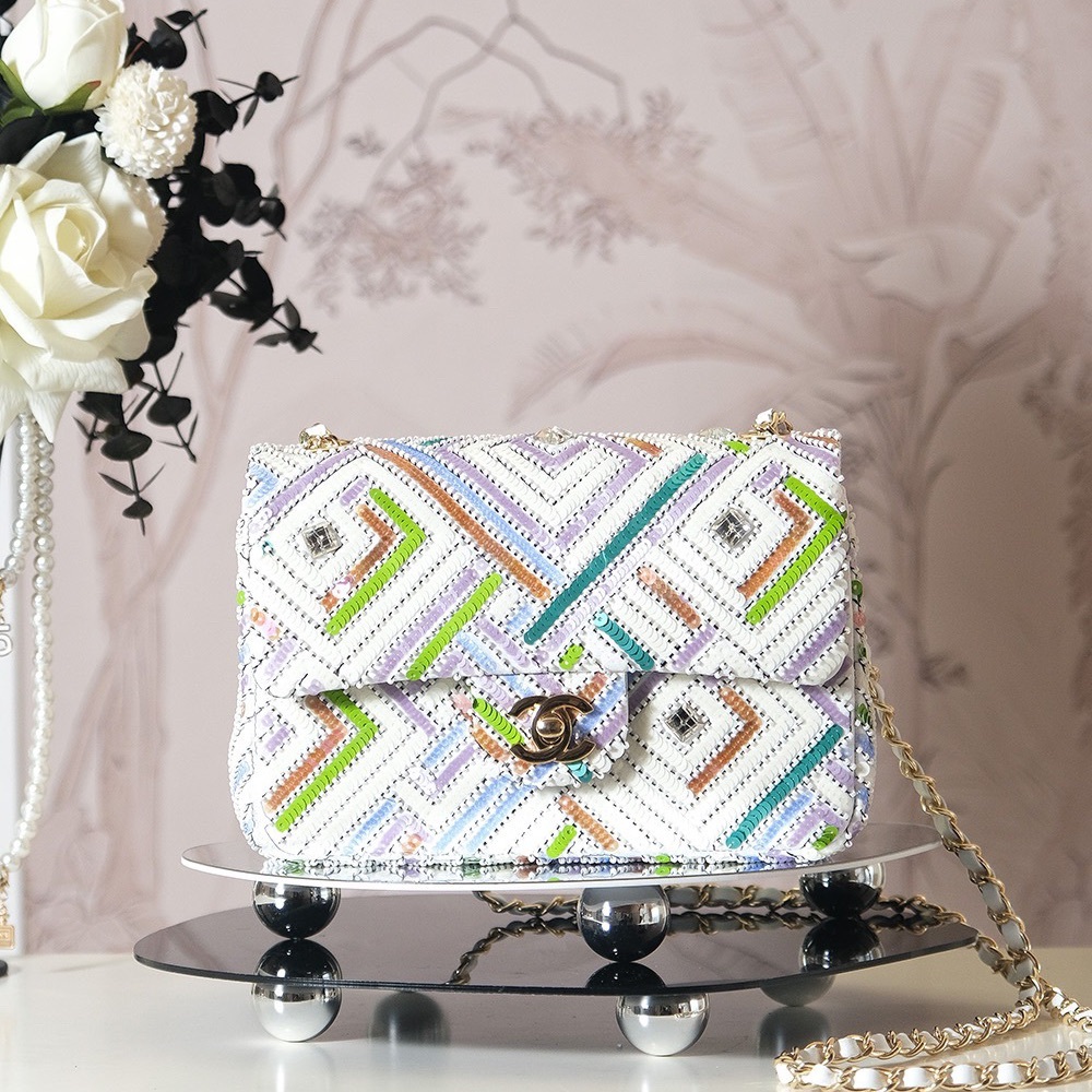Chanel Chic Multicolor Patterned Crossbody Bag wi… - image 1